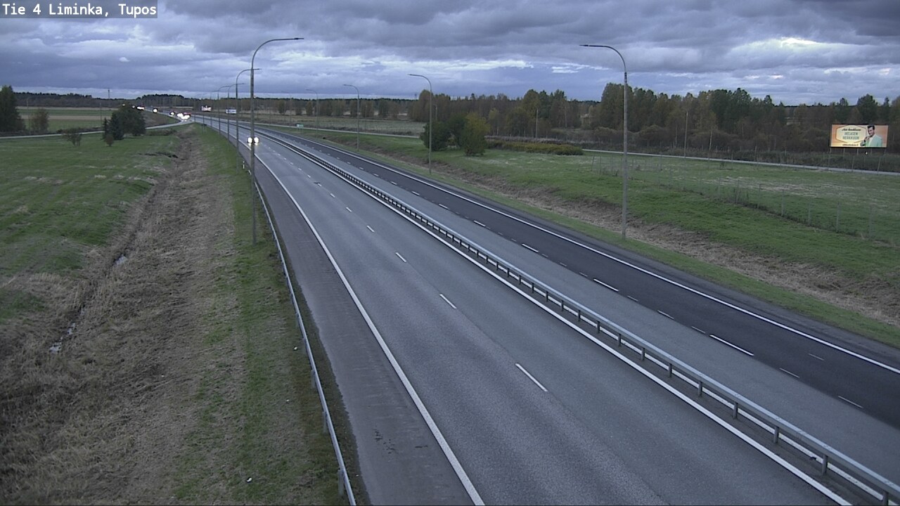 Weather Camera Image Väg 4 Limingo, Tupos, Liminka, Pohjois-Pohjanmaa
