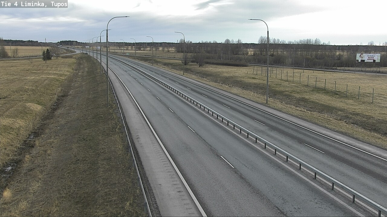 Weather Camera Image Väg 4 Limingo, Tupos, Liminka, Pohjois-Pohjanmaa