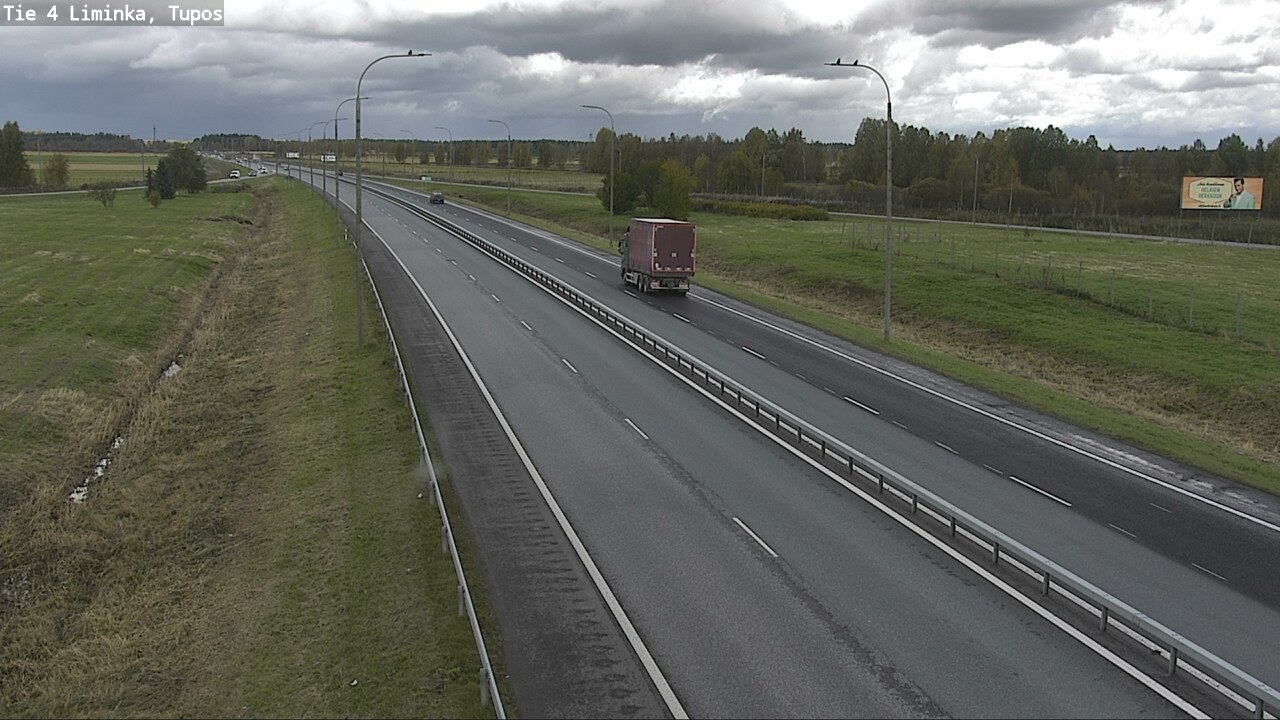 Weather Camera Image Väg 4 Limingo, Tupos, Liminka, Pohjois-Pohjanmaa