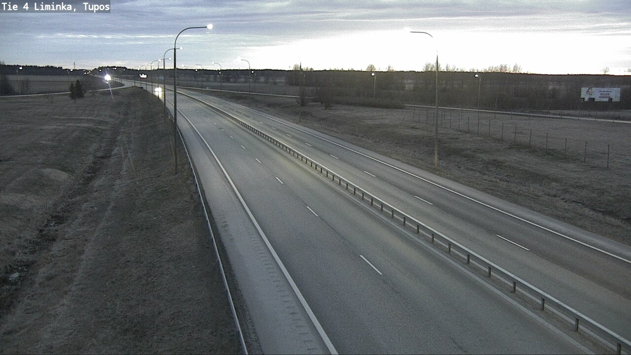 Weather Camera Image Road 4 Liminka, Tupos, Liminka, Pohjois-Pohjanmaa