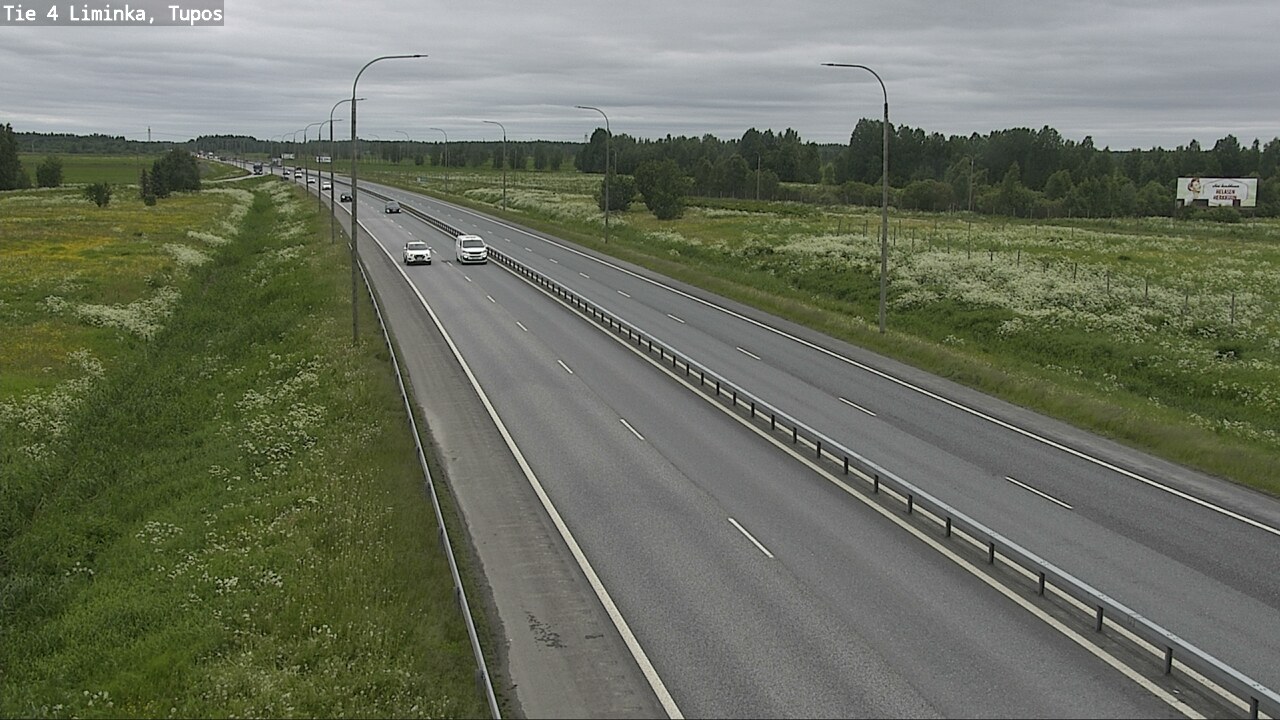 Weather Camera Image Road 4 Liminka, Tupos, Liminka, Pohjois-Pohjanmaa