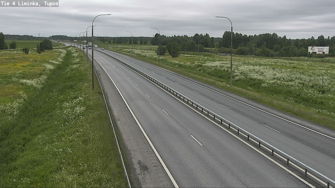 Weather Camera Image Väg 4 Limingo, Tupos, Liminka, Pohjois-Pohjanmaa
