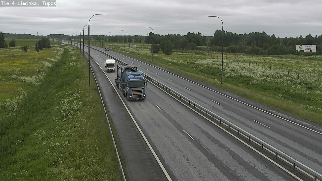 Weather Camera Image Väg 4 Limingo, Tupos, Liminka, Pohjois-Pohjanmaa