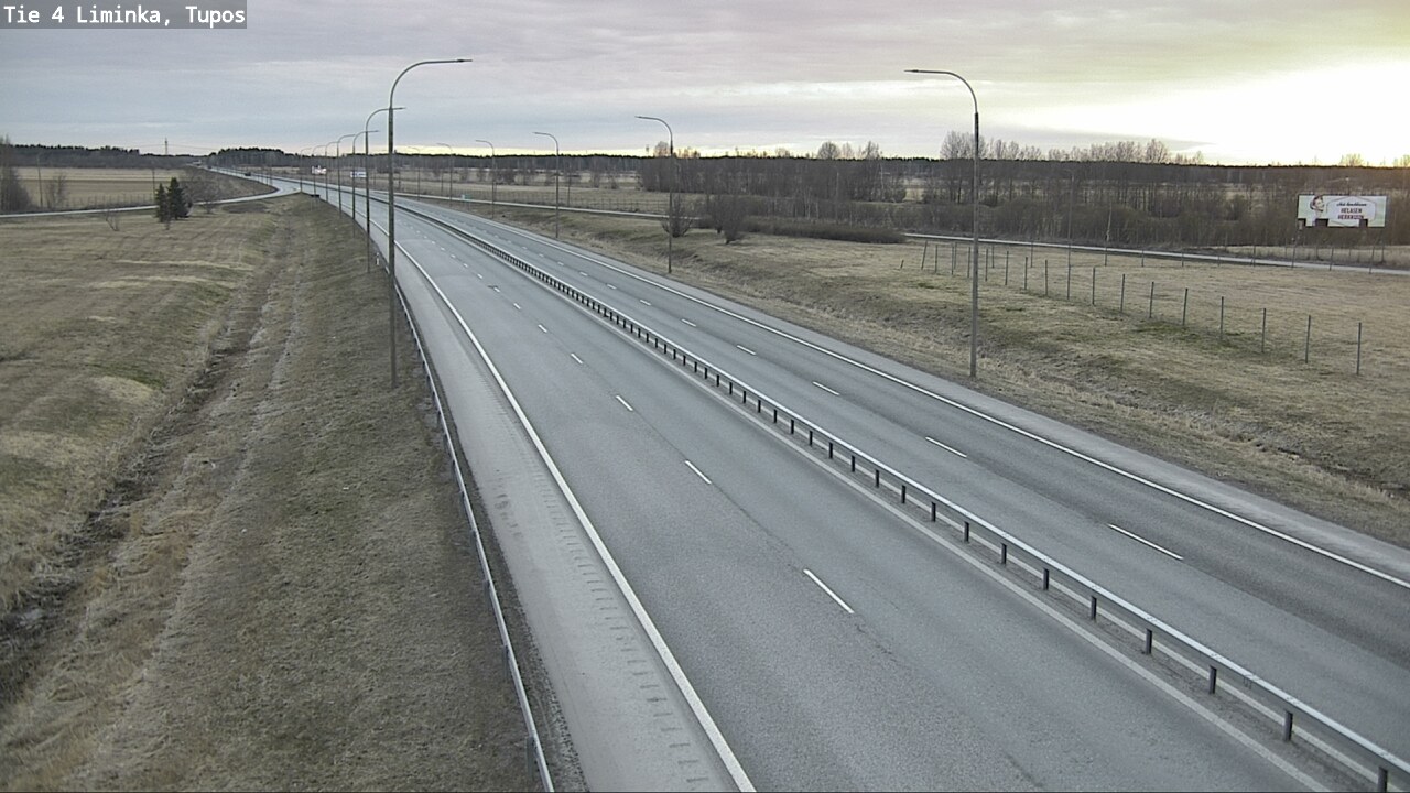 Weather Camera Image Road 4 Liminka, Tupos, Liminka, Pohjois-Pohjanmaa