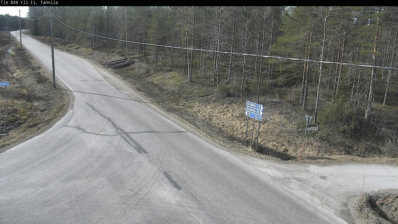 Weather Camera Image Väg 849 Yli-Ii, Tannila, Oulu, Pohjois-Pohjanmaa