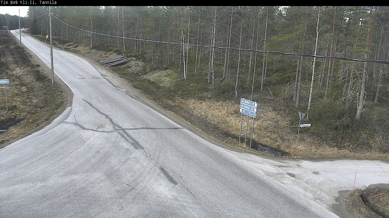 Weather Camera Image Väg 849 Yli-Ii, Tannila, Oulu, Pohjois-Pohjanmaa