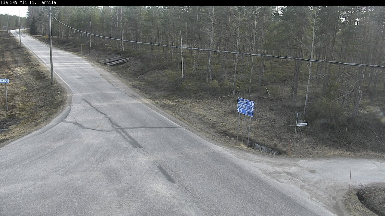 Weather Camera Image Väg 849 Yli-Ii, Tannila, Oulu, Pohjois-Pohjanmaa