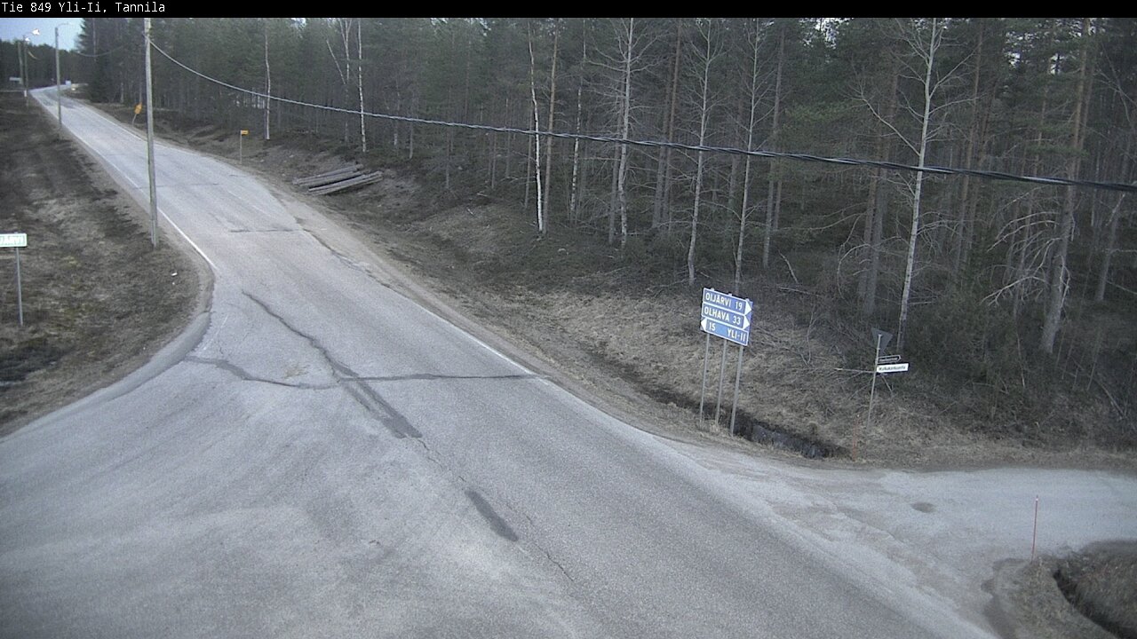 Weather Camera Image Väg 849 Yli-Ii, Tannila, Oulu, Pohjois-Pohjanmaa
