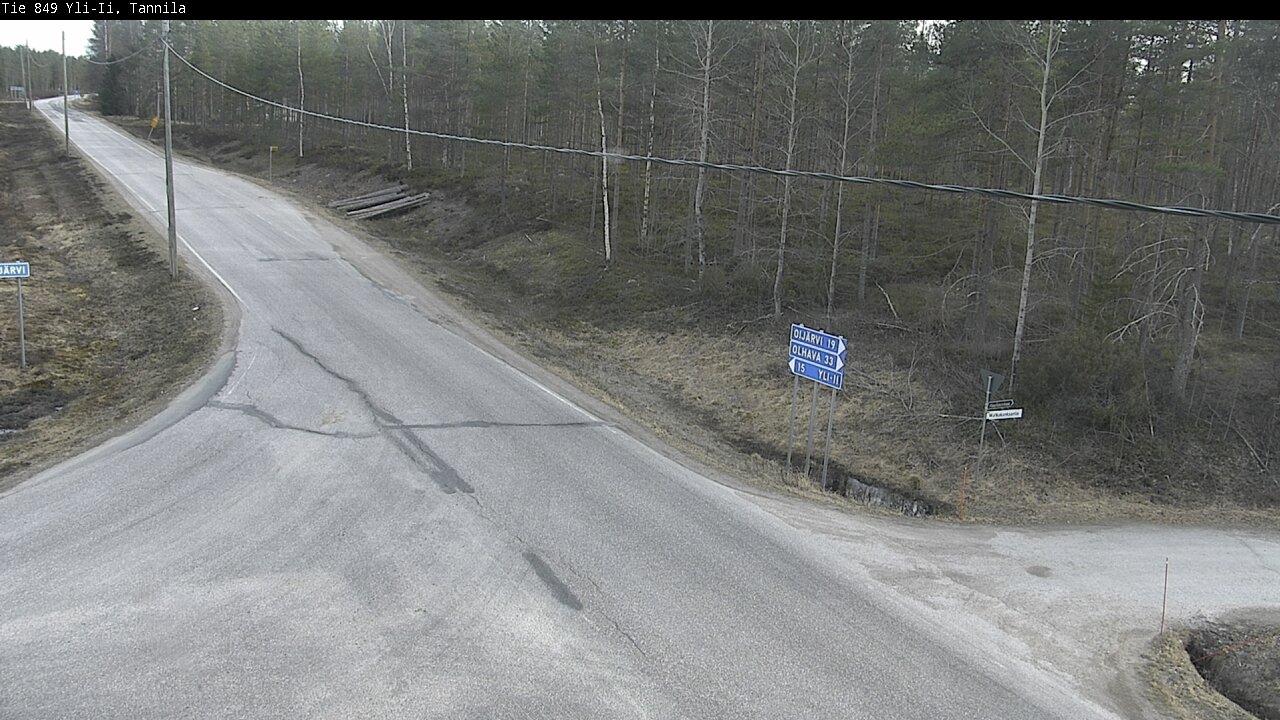 Weather Camera Image Väg 849 Yli-Ii, Tannila, Oulu, Pohjois-Pohjanmaa