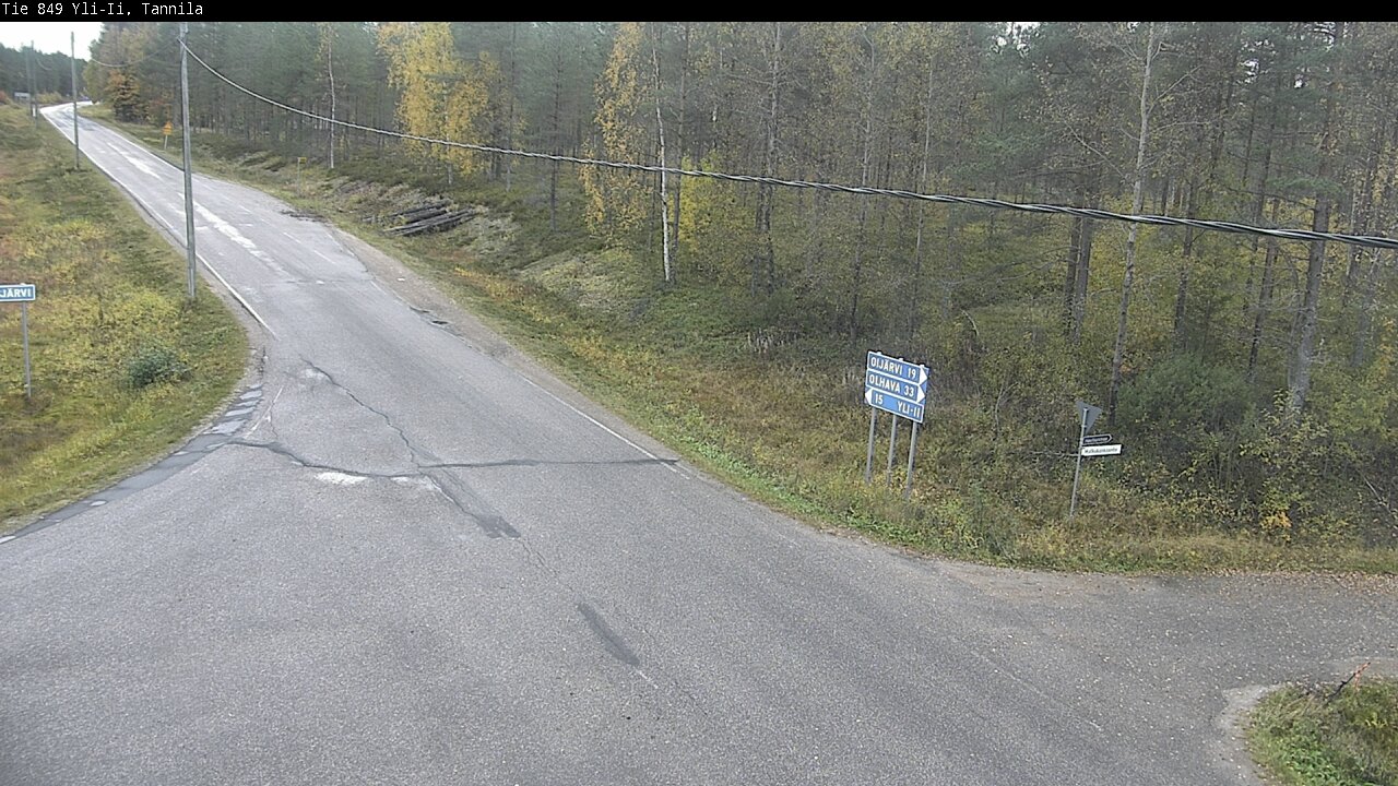 Weather Camera Image Väg 849 Yli-Ii, Tannila, Oulu, Pohjois-Pohjanmaa