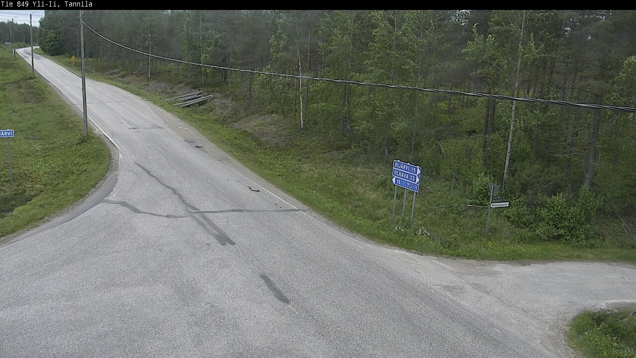 Weather Camera Image Väg 849 Yli-Ii, Tannila, Oulu, Pohjois-Pohjanmaa