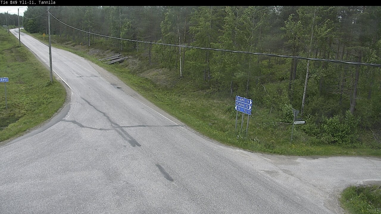 Weather Camera Image Väg 849 Yli-Ii, Tannila, Oulu, Pohjois-Pohjanmaa