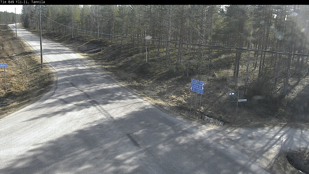 Weather Camera Image Väg 849 Yli-Ii, Tannila, Oulu, Pohjois-Pohjanmaa