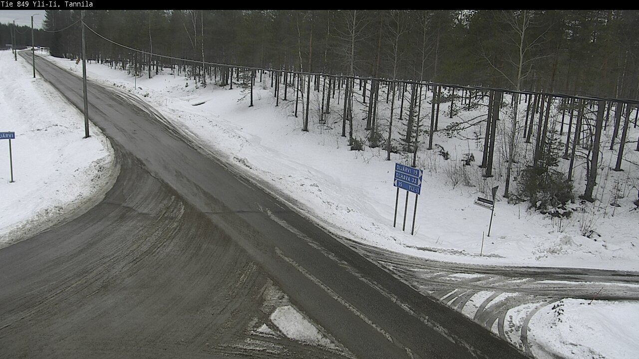 Weather Camera Image Väg 849 Yli-Ii, Tannila, Oulu, Pohjois-Pohjanmaa