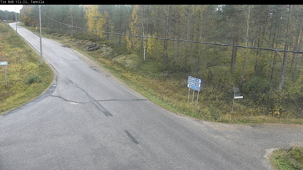 Weather Camera Image Väg 849 Yli-Ii, Tannila, Oulu, Pohjois-Pohjanmaa