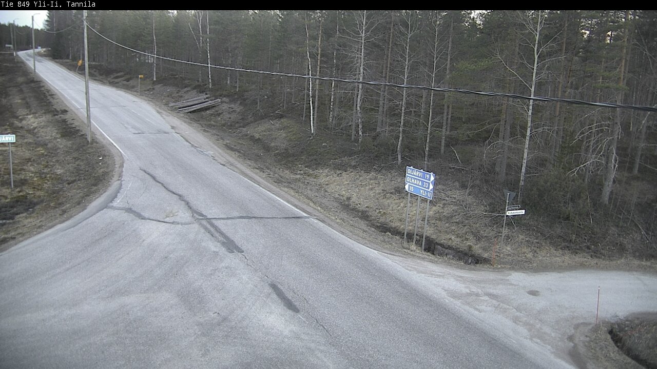 Weather Camera Image Väg 849 Yli-Ii, Tannila, Oulu, Pohjois-Pohjanmaa