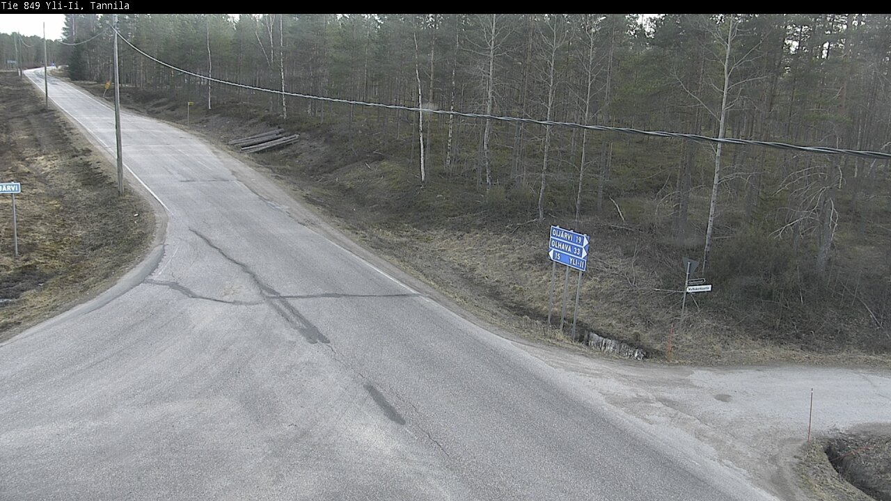 Weather Camera Image Väg 849 Yli-Ii, Tannila, Oulu, Pohjois-Pohjanmaa