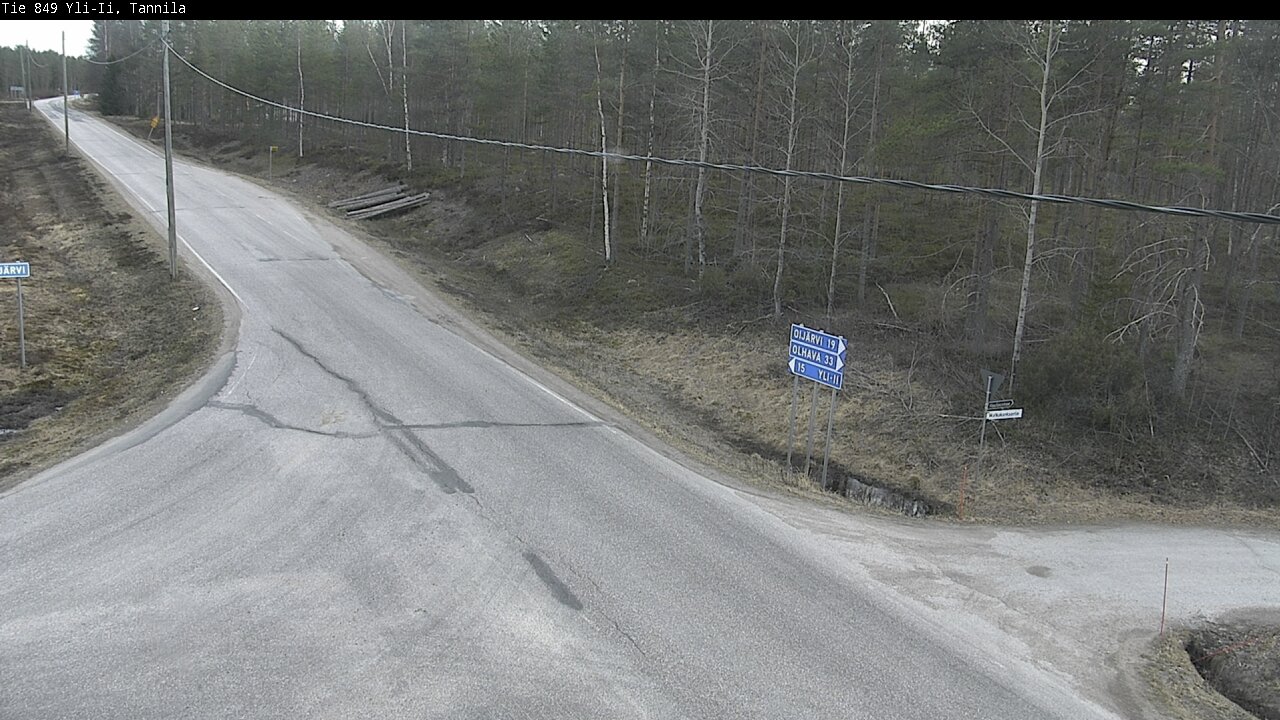 Weather Camera Image Väg 849 Yli-Ii, Tannila, Oulu, Pohjois-Pohjanmaa