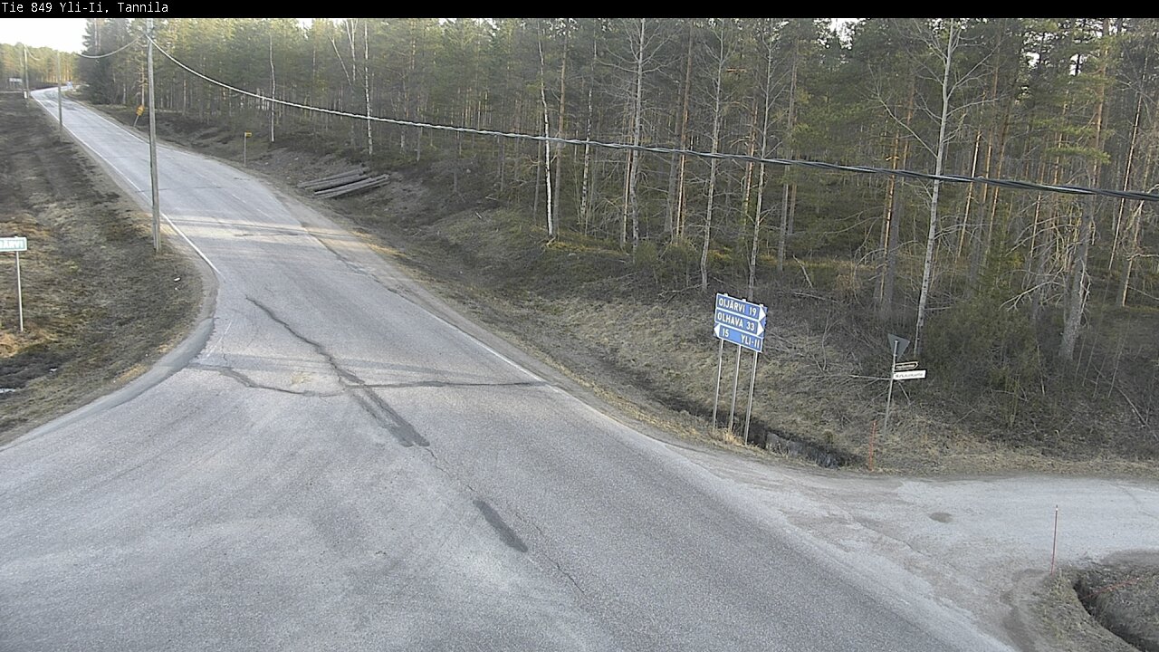 Weather Camera Image Väg 849 Yli-Ii, Tannila, Oulu, Pohjois-Pohjanmaa