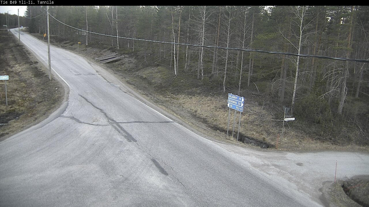 Weather Camera Image Väg 849 Yli-Ii, Tannila, Oulu, Pohjois-Pohjanmaa