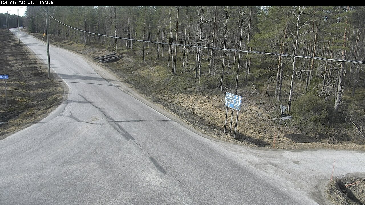 Weather Camera Image Väg 849 Yli-Ii, Tannila, Oulu, Pohjois-Pohjanmaa