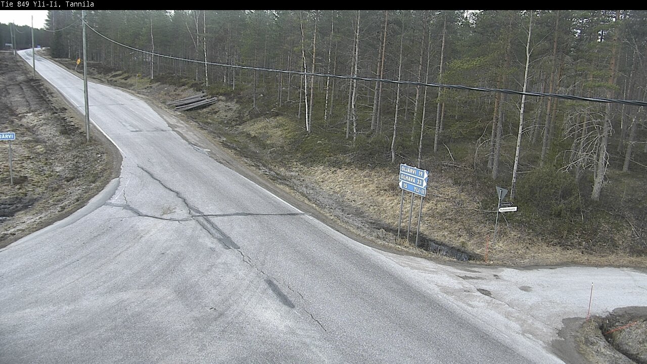 Weather Camera Image Väg 849 Yli-Ii, Tannila, Oulu, Pohjois-Pohjanmaa