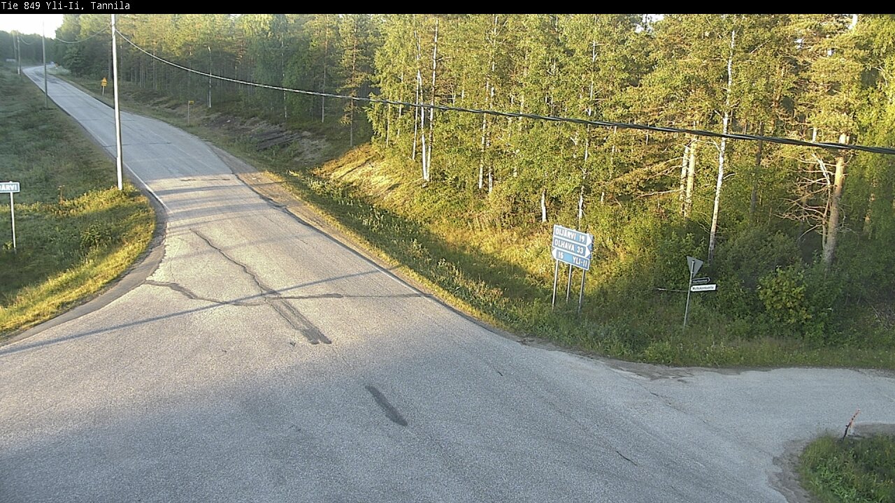 Weather Camera Image Väg 849 Yli-Ii, Tannila, Oulu, Pohjois-Pohjanmaa