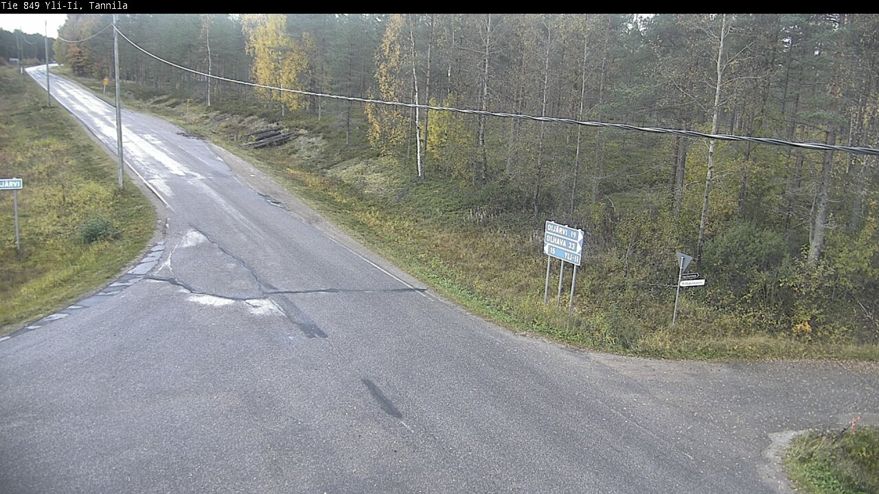 Weather Camera Image Väg 849 Yli-Ii, Tannila, Oulu, Pohjois-Pohjanmaa
