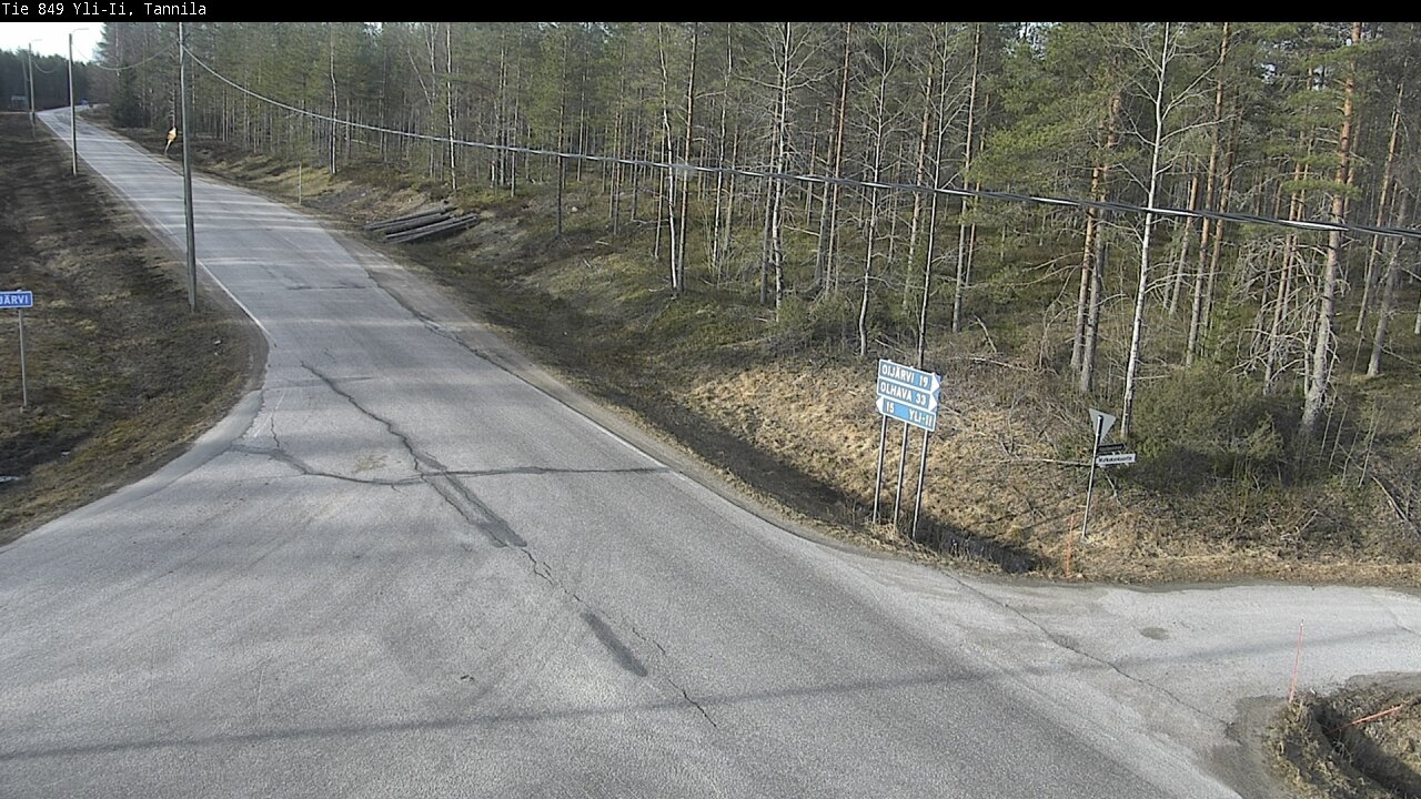 Weather Camera Image Väg 849 Yli-Ii, Tannila, Oulu, Pohjois-Pohjanmaa