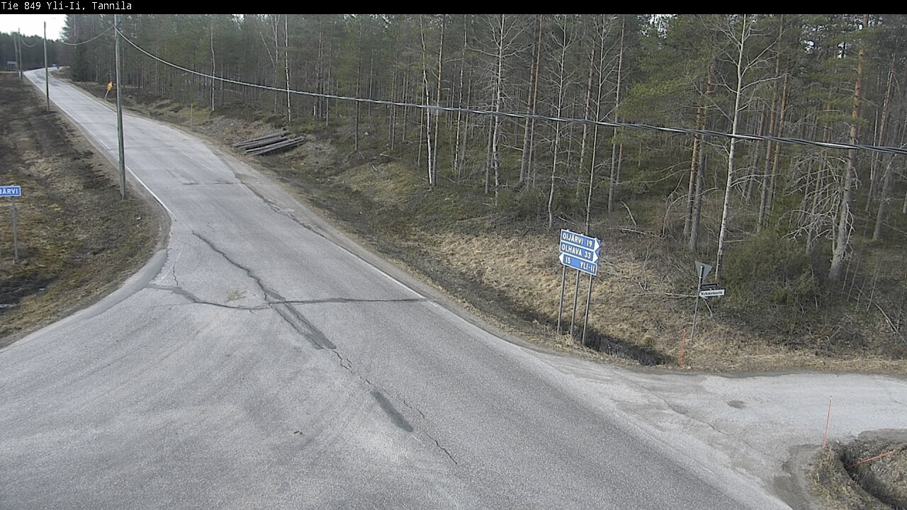 Weather Camera Image Väg 849 Yli-Ii, Tannila, Oulu, Pohjois-Pohjanmaa