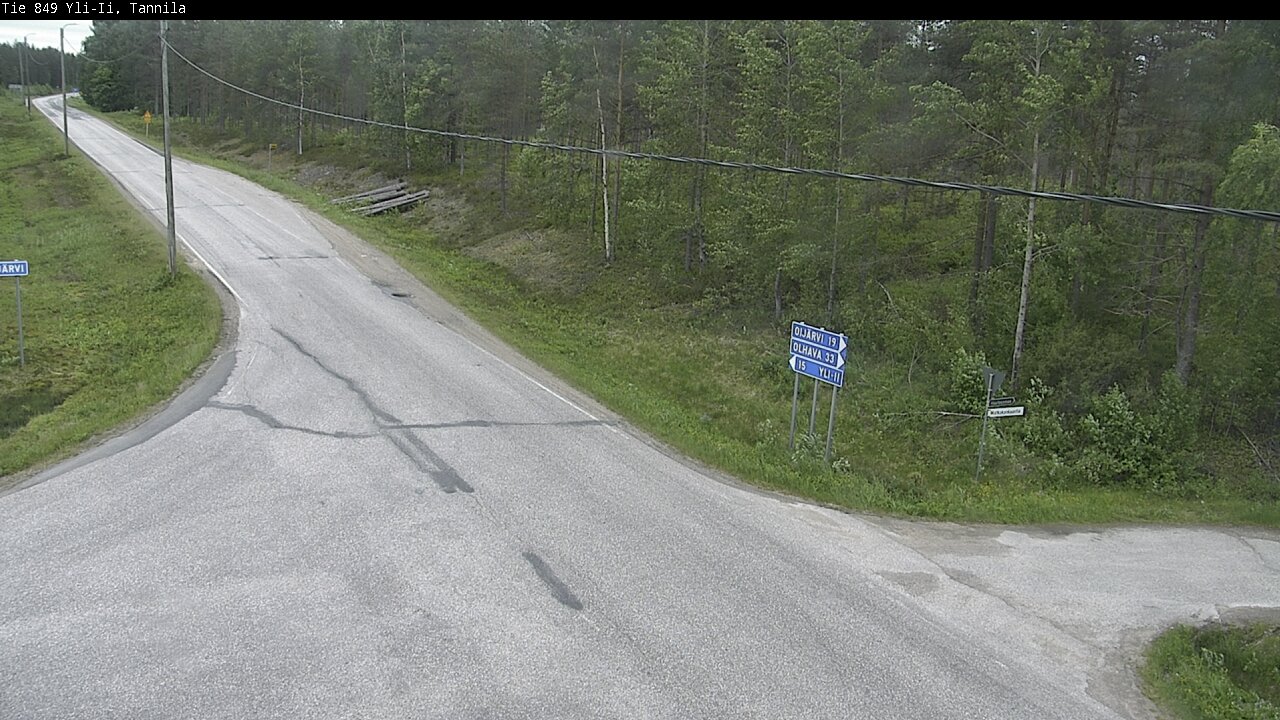 Weather Camera Image Väg 849 Yli-Ii, Tannila, Oulu, Pohjois-Pohjanmaa