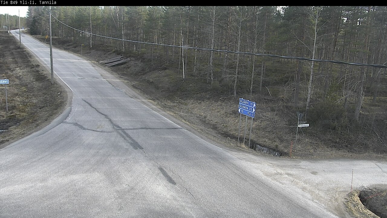 Weather Camera Image Väg 849 Yli-Ii, Tannila, Oulu, Pohjois-Pohjanmaa