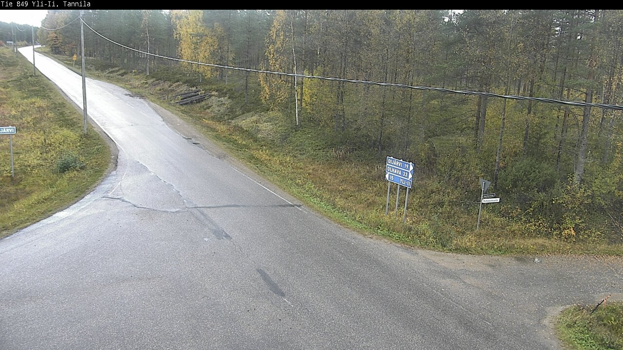 Weather Camera Image Väg 849 Yli-Ii, Tannila, Oulu, Pohjois-Pohjanmaa