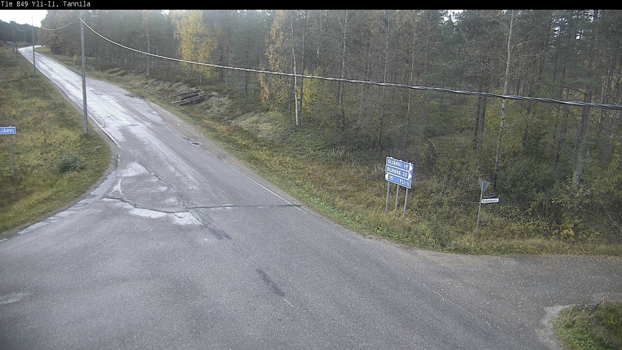 Weather Camera Image Väg 849 Yli-Ii, Tannila, Oulu, Pohjois-Pohjanmaa