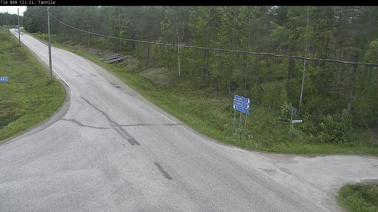 Weather Camera Image Väg 849 Yli-Ii, Tannila, Oulu, Pohjois-Pohjanmaa