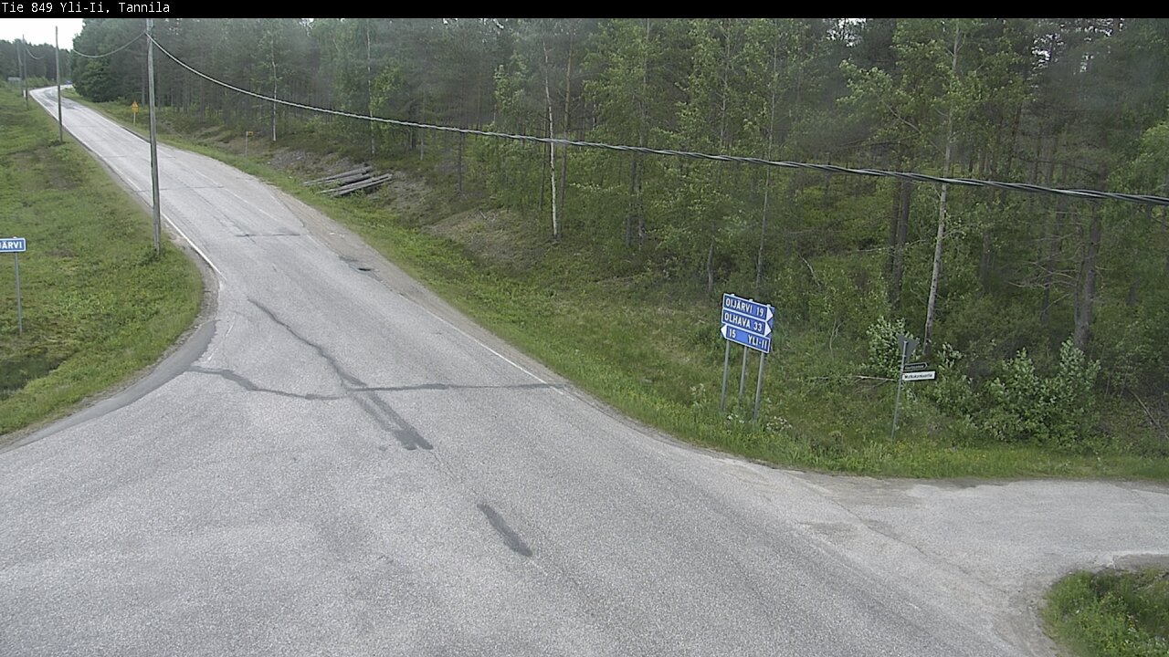Weather Camera Image Väg 849 Yli-Ii, Tannila, Oulu, Pohjois-Pohjanmaa