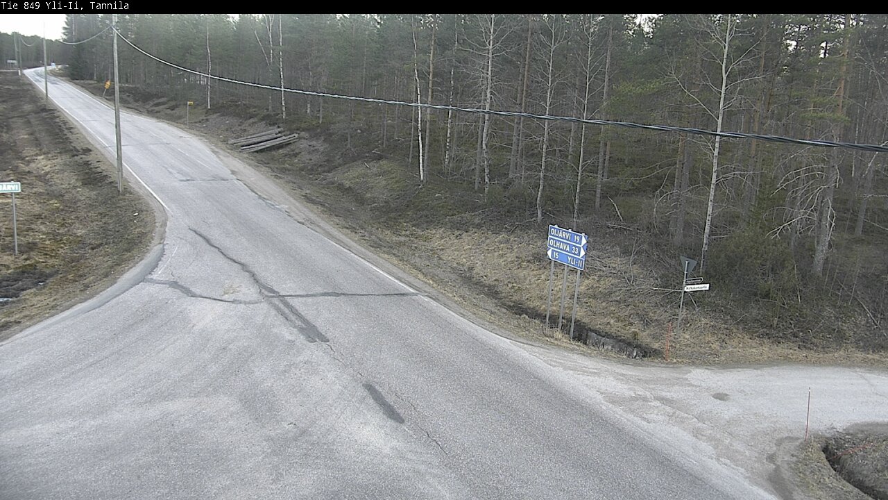 Weather Camera Image Väg 849 Yli-Ii, Tannila, Oulu, Pohjois-Pohjanmaa