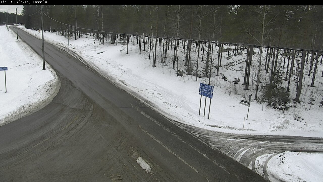 Weather Camera Image Väg 849 Yli-Ii, Tannila, Oulu, Pohjois-Pohjanmaa