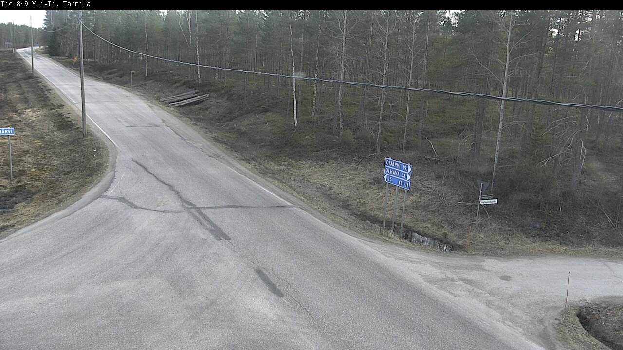 Weather Camera Image Väg 849 Yli-Ii, Tannila, Oulu, Pohjois-Pohjanmaa