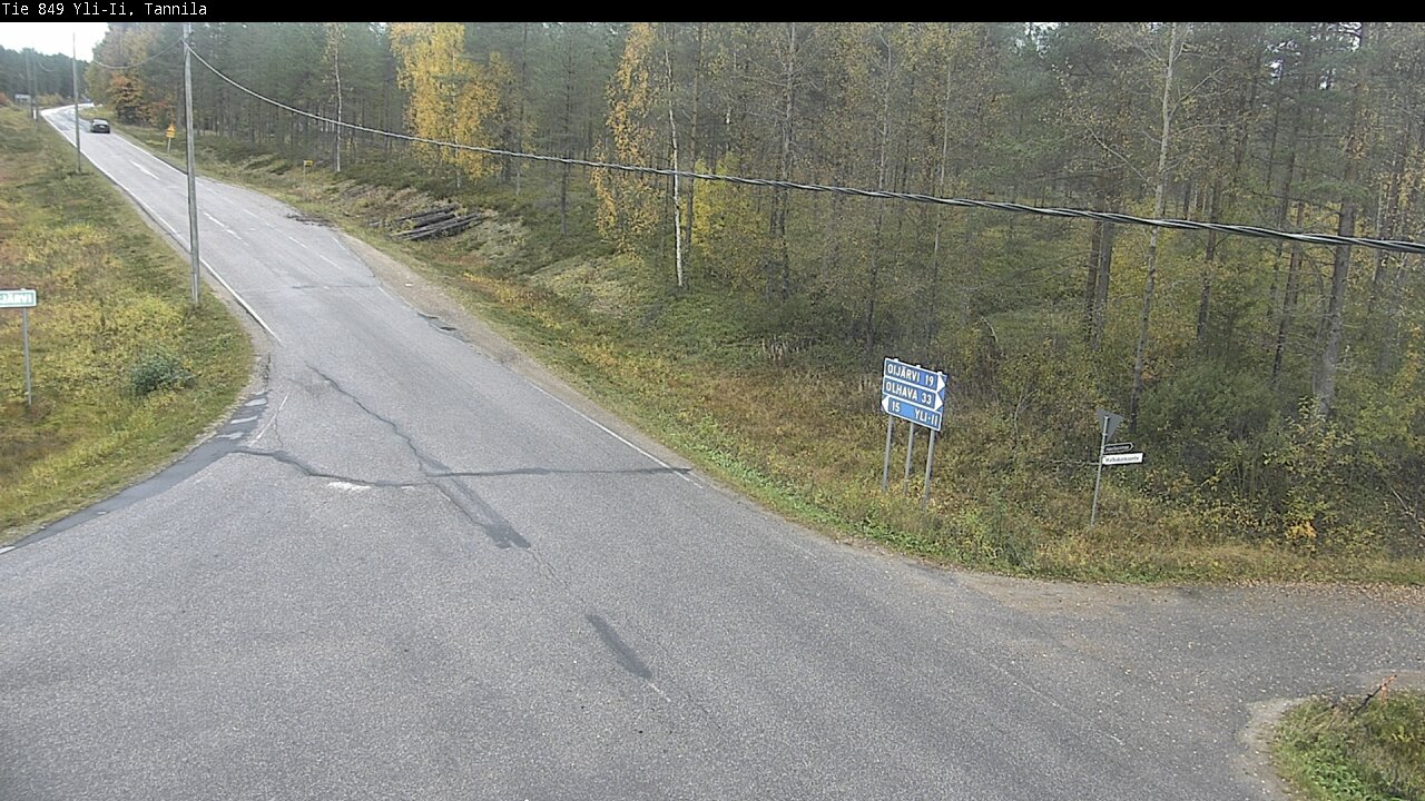 Weather Camera Image Väg 849 Yli-Ii, Tannila, Oulu, Pohjois-Pohjanmaa