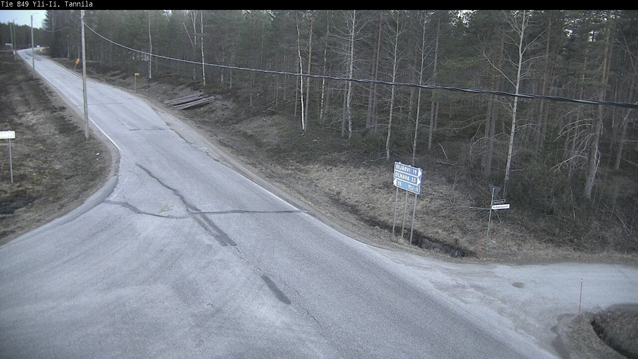 Weather Camera Image Väg 849 Yli-Ii, Tannila, Oulu, Pohjois-Pohjanmaa