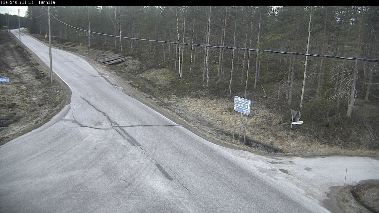 Weather Camera Image Väg 849 Yli-Ii, Tannila, Oulu, Pohjois-Pohjanmaa