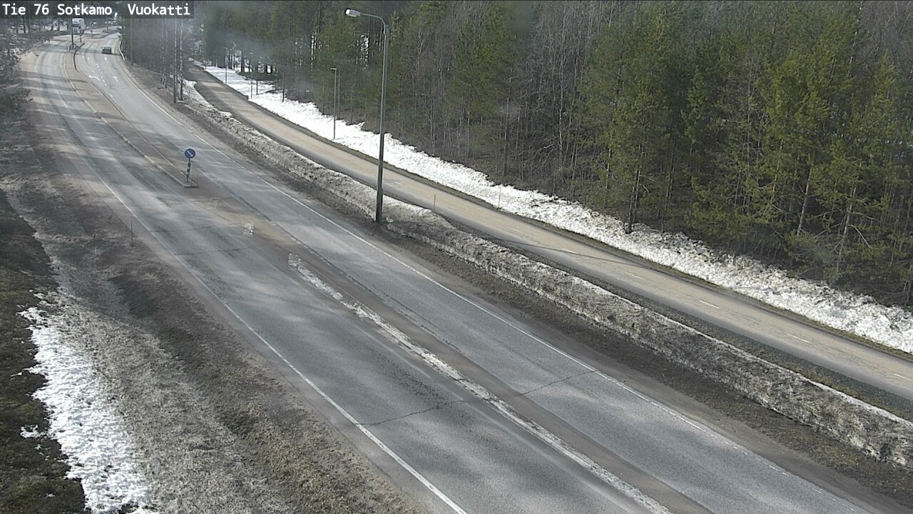 Weather Camera Image Väg 76 Sotkamo, Vuokatti, Sotkamo, Kainuu