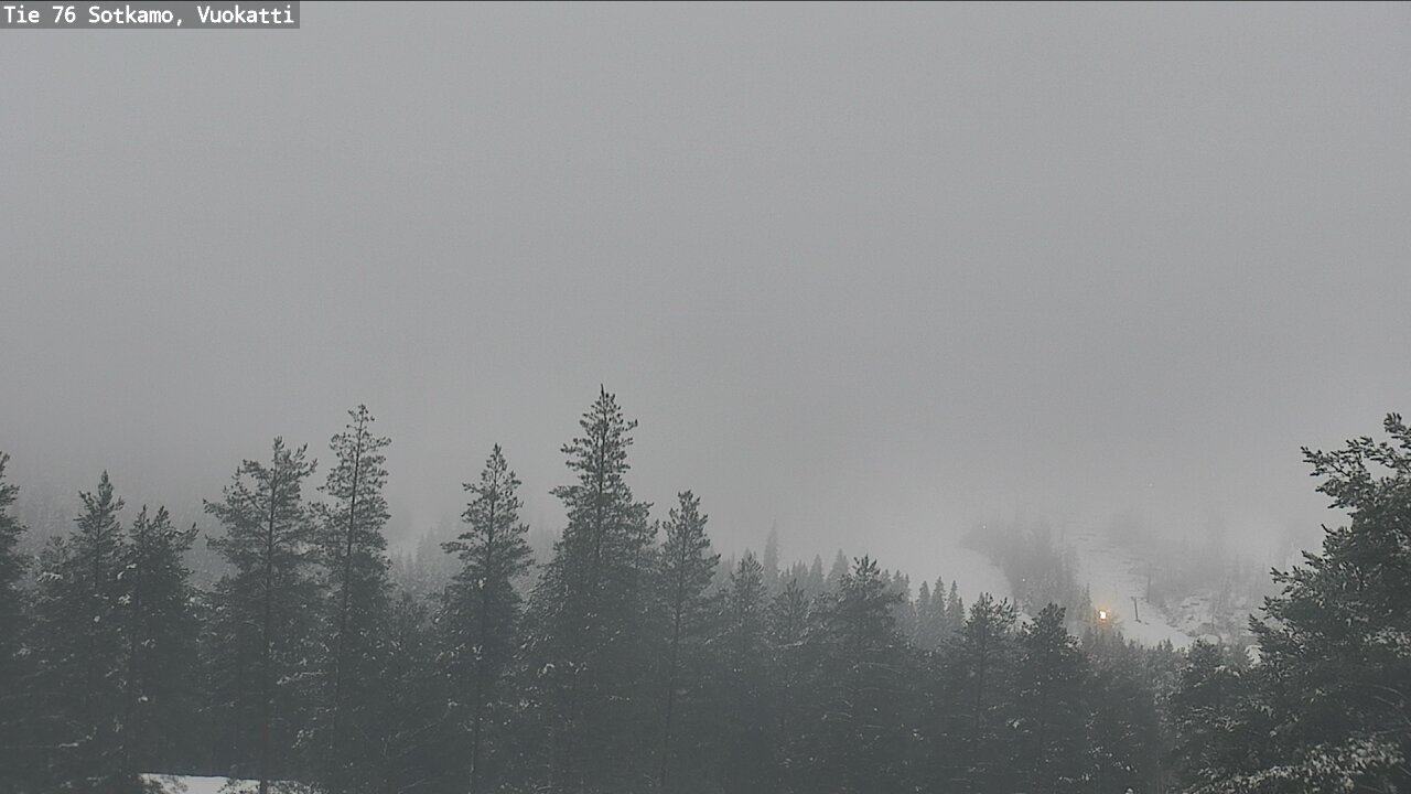 Weather Camera Image Väg 76 Sotkamo, Vuokatti, Sotkamo, Kainuu