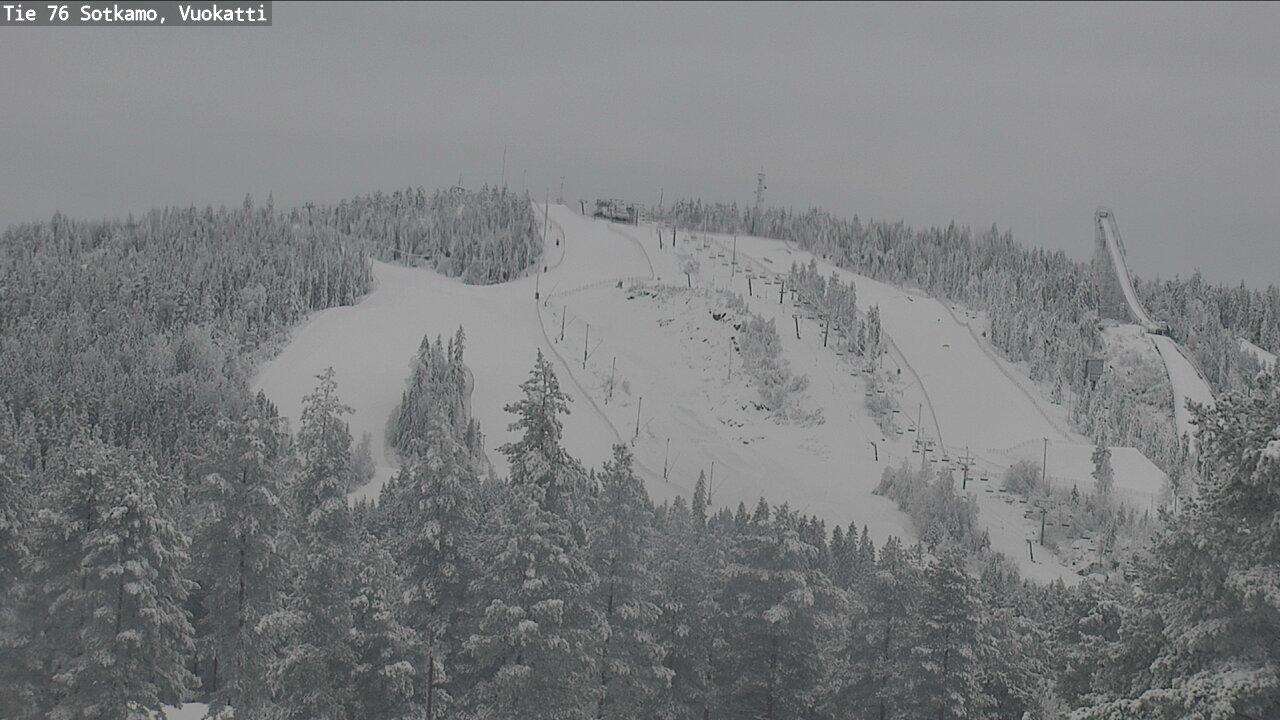 Weather Camera Image Väg 76 Sotkamo, Vuokatti, Sotkamo, Kainuu
