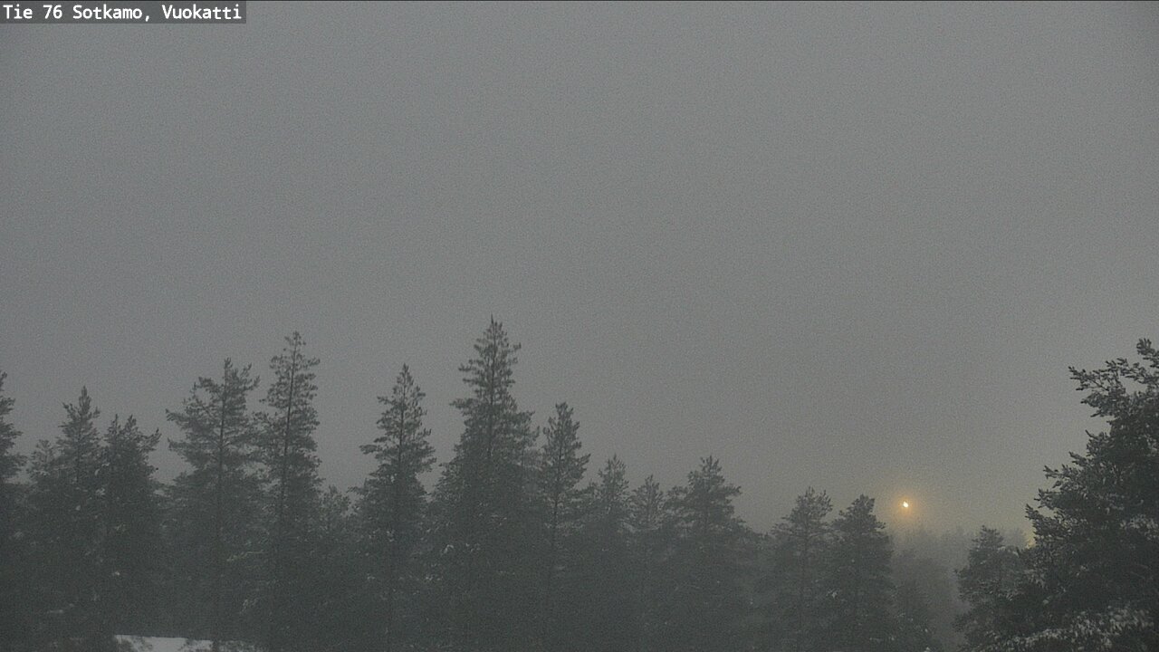 Weather Camera Image Väg 76 Sotkamo, Vuokatti, Sotkamo, Kainuu