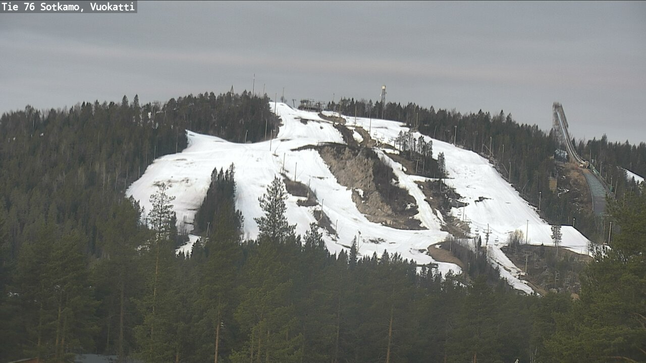 Weather Camera Image Väg 76 Sotkamo, Vuokatti, Sotkamo, Kainuu