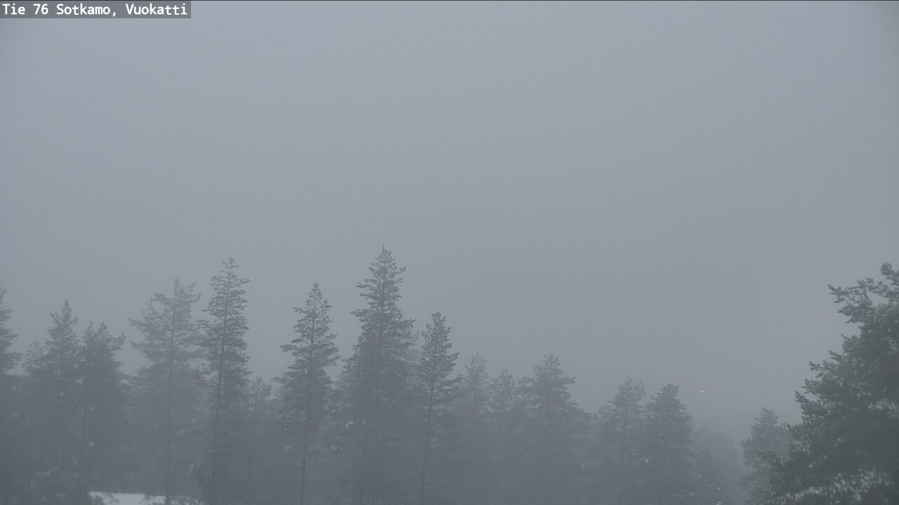 Weather Camera Image Väg 76 Sotkamo, Vuokatti, Sotkamo, Kainuu