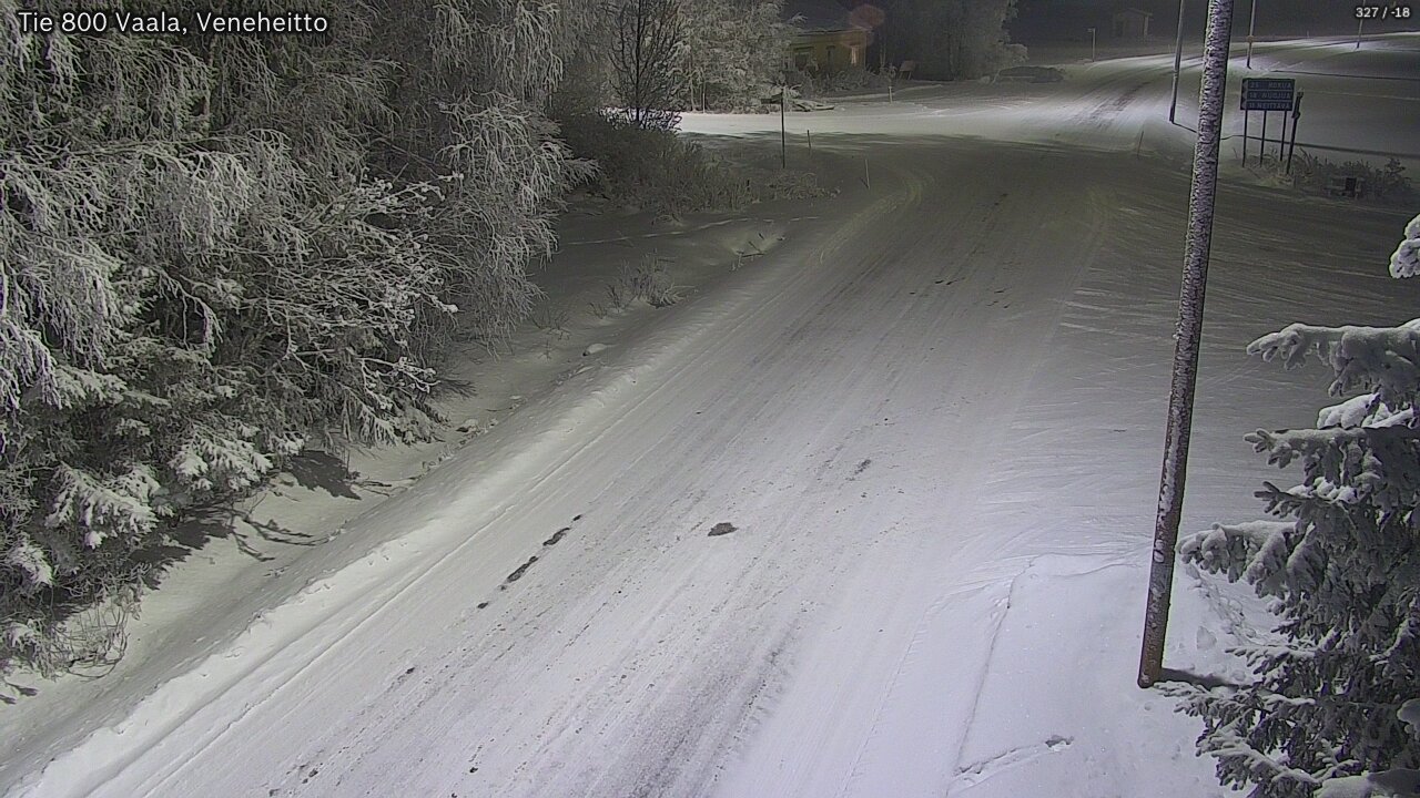 Weather Camera Image Road 800 Vaala, Veneheitto, Vaala, Pohjois-Pohjanmaa