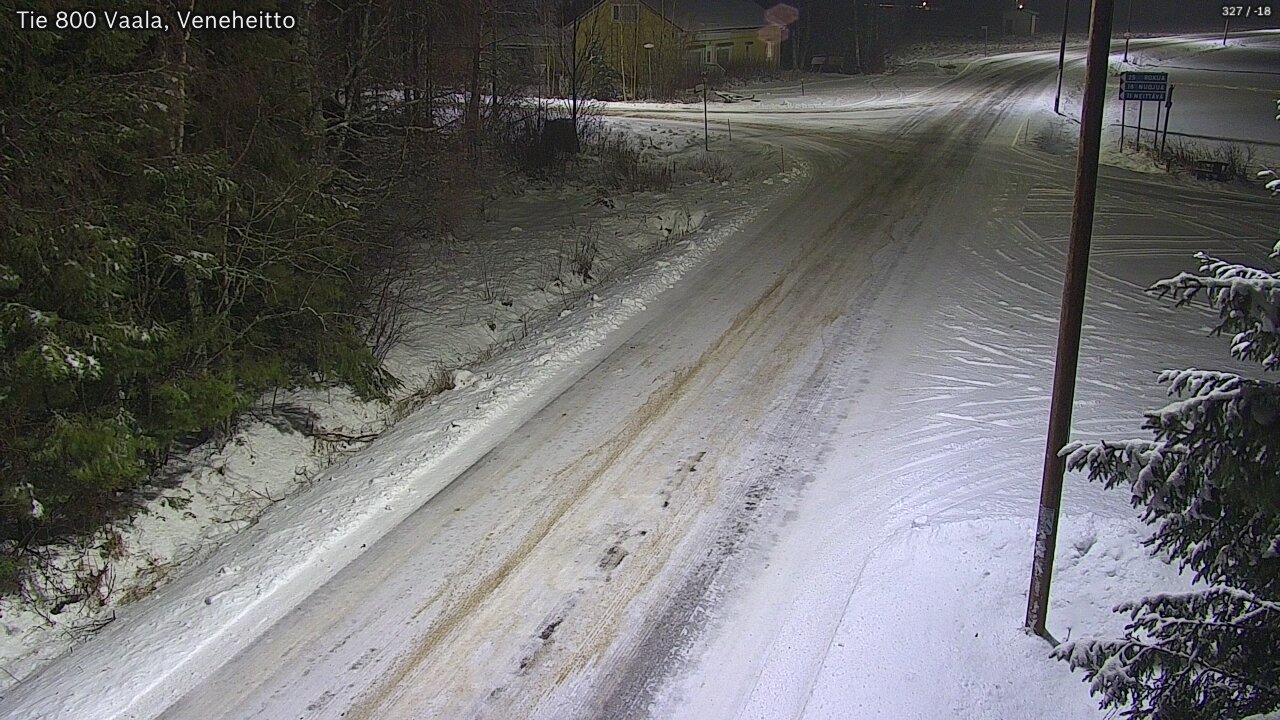 Weather Camera Image Väg 800 Vaala, Veneheitto, Vaala, Pohjois-Pohjanmaa